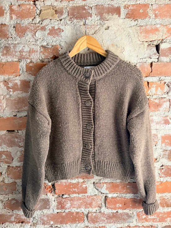 ASOS Sweaters - ASOS Design Tan Button Front Fitted Cardigan Sweater